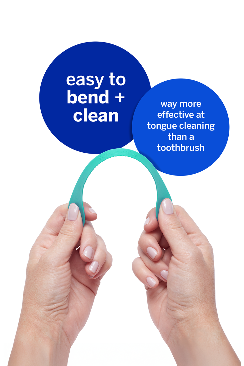 Ripple Edge Tongue Cleaner Trio, Alternate, color, White