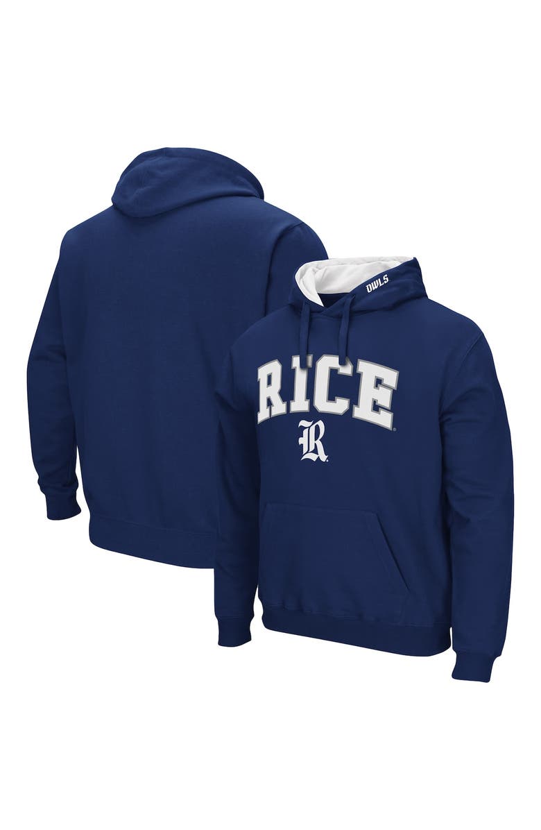 COLOSSEUM Men's Colosseum Navy Rice Owls Arch and Logo Pullover Hoodie, Main, color, Navy