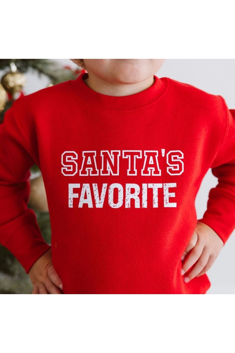 Santa's Favorite Christmas Sweatshirt, Alternate, color, Red