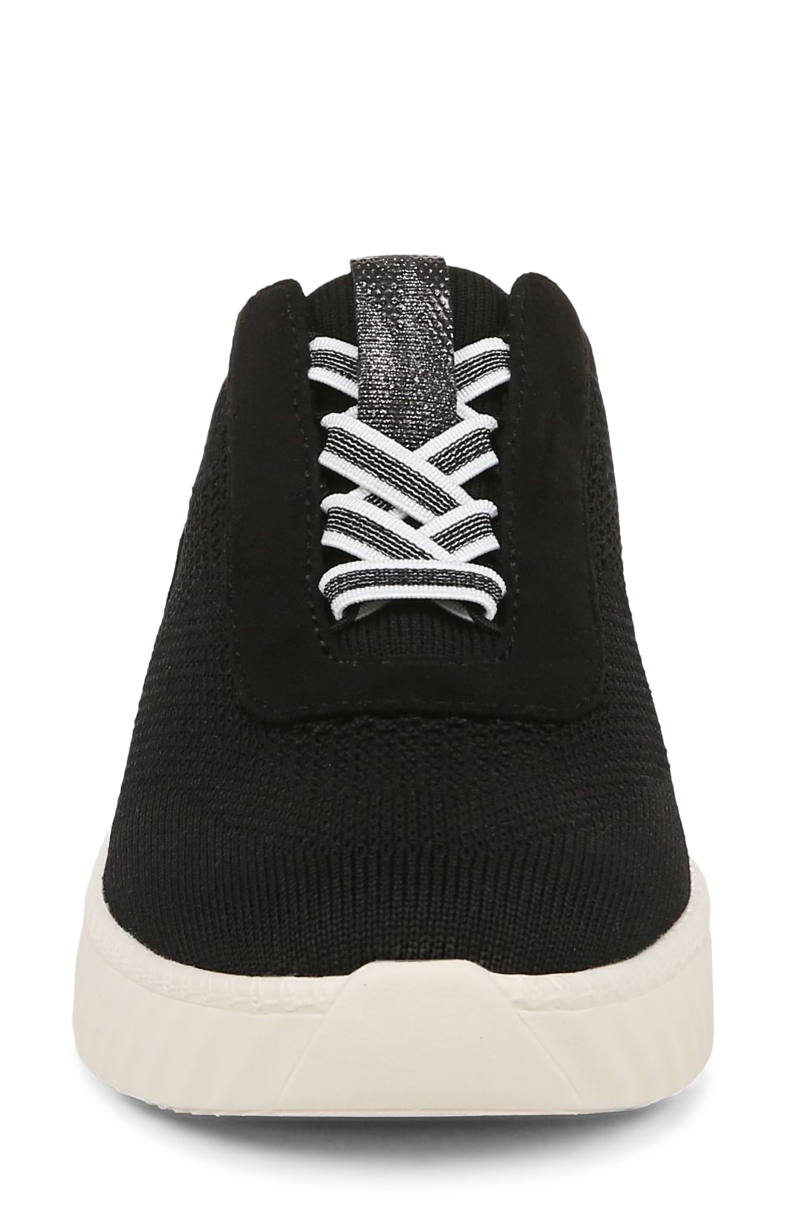 LifeStride Wanderer Wedge Sneaker, Alternate, color, Black Engineered Knit