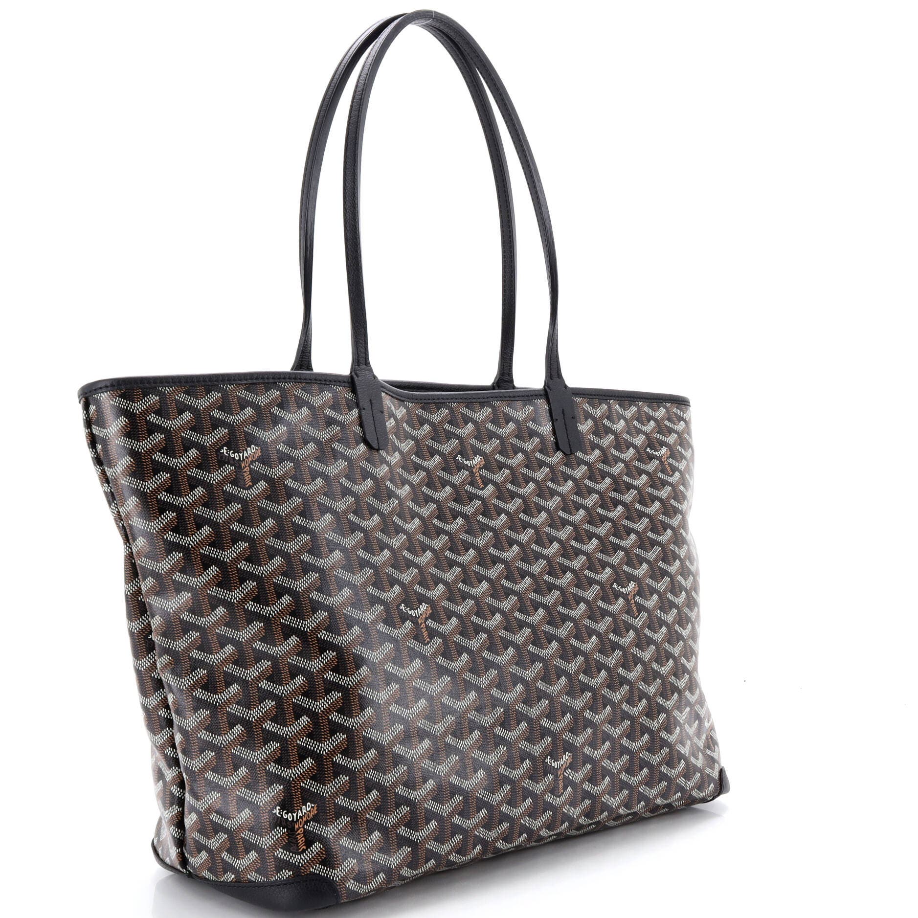 Pre-Owned Goyard Artois Tote Coated Canvas MM, Alternate, color, Black