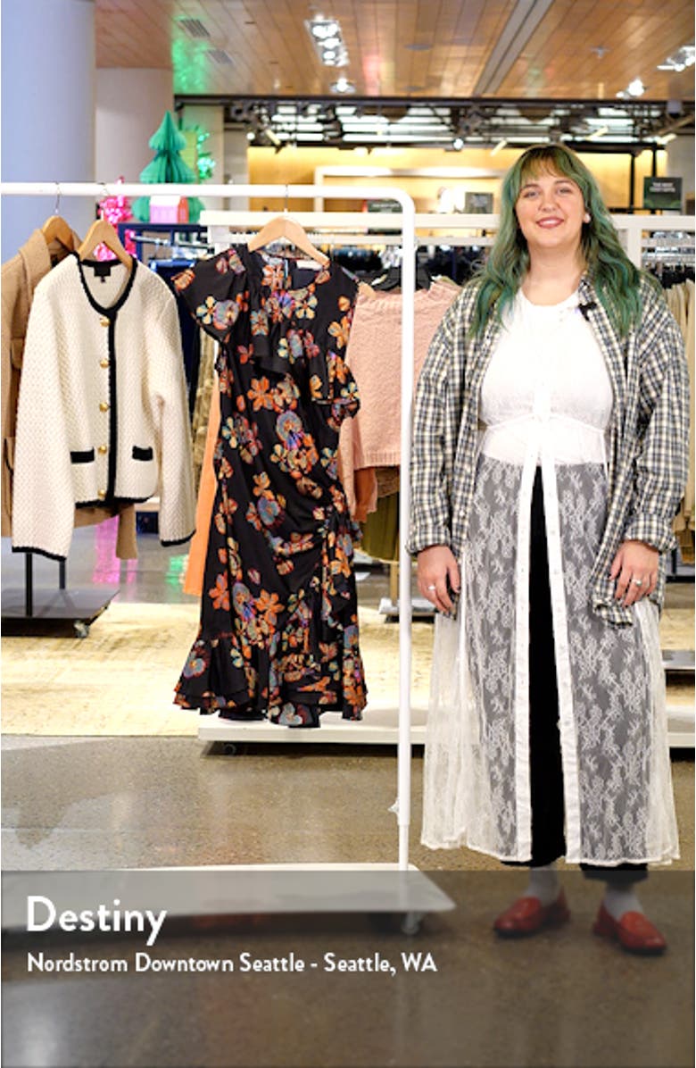 Candace Floral Silk Dress, sales video thumbnail