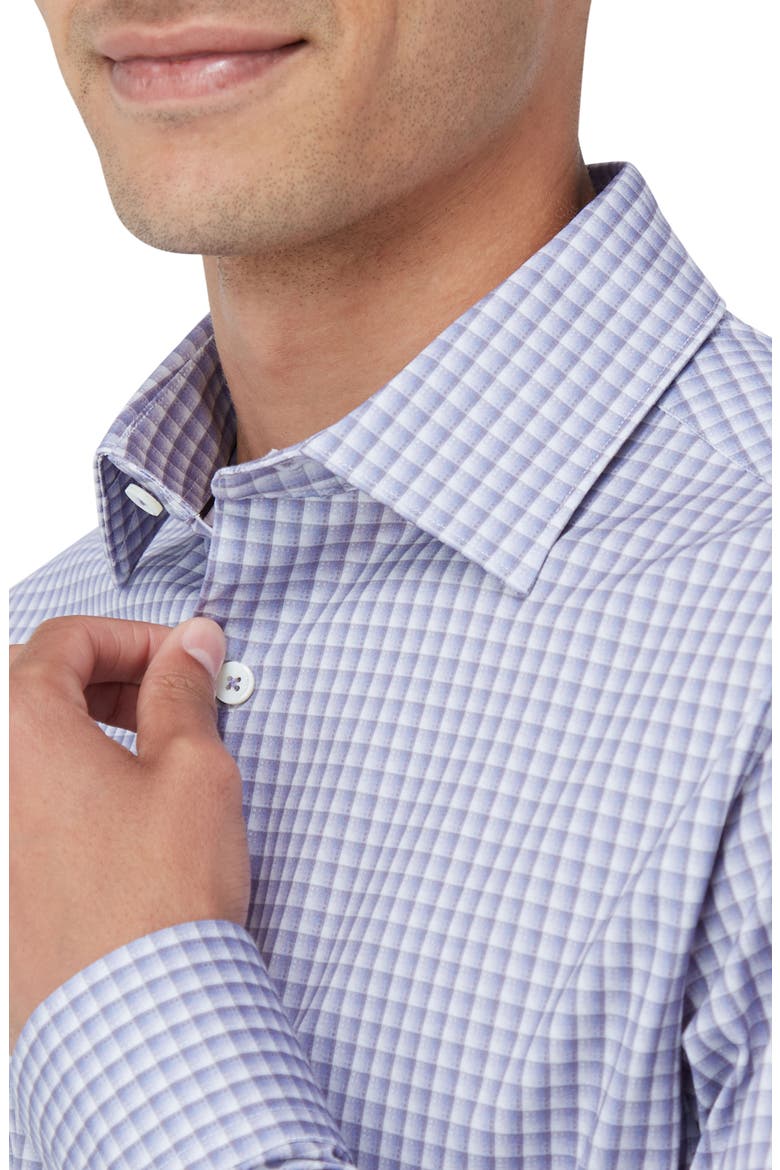 James OoohCotton® Checker Button-Up Shirt, Alternate, color, LILAC