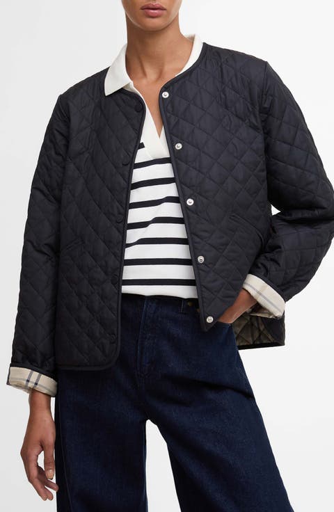 Cashel Collarless Quilted Jacket