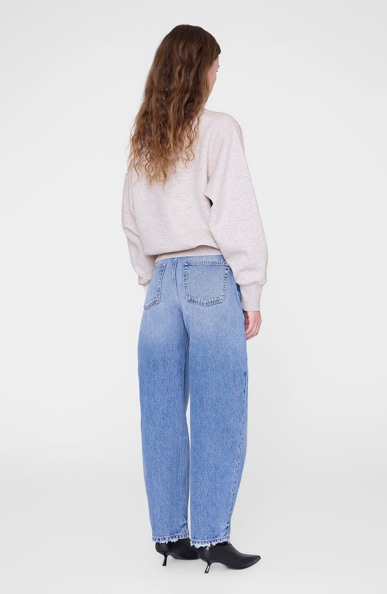 ANINE BING Harry Shrunken LA Sweatshirt, Alternate, color, Oatmeal Melange