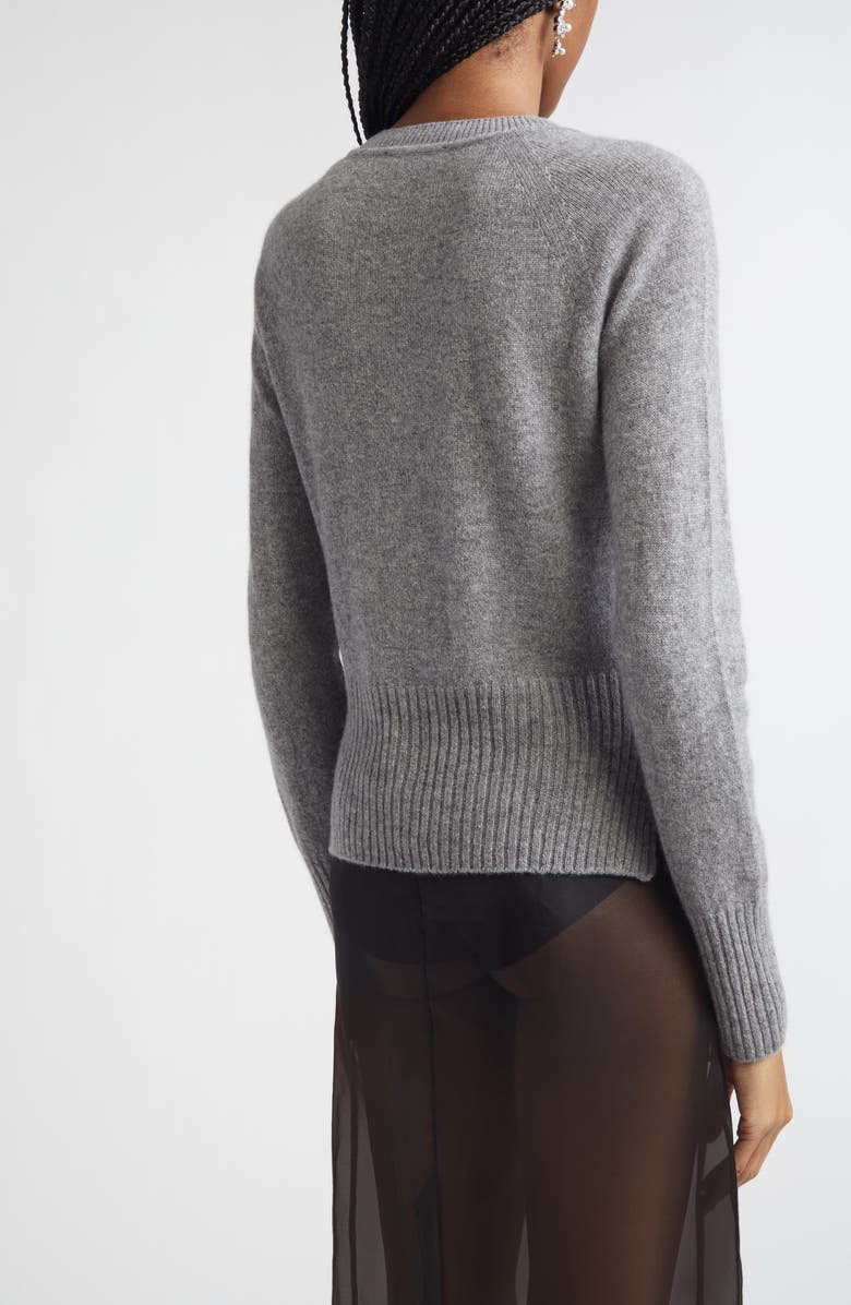 Simone Rocha Embellished Cashmere Cardigan, Alternate, color, Grey/ Pearl/ Clear