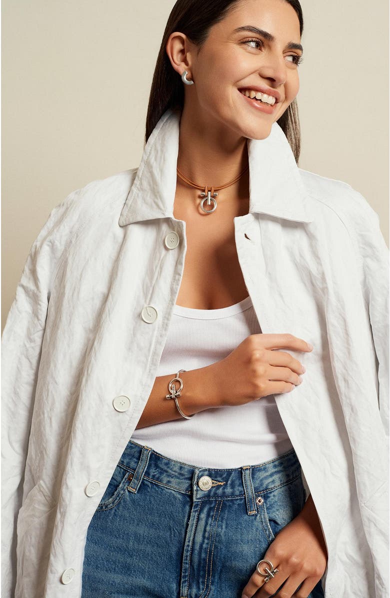 CXC Equilibrium Mini Choker, Alternate, color, Silver