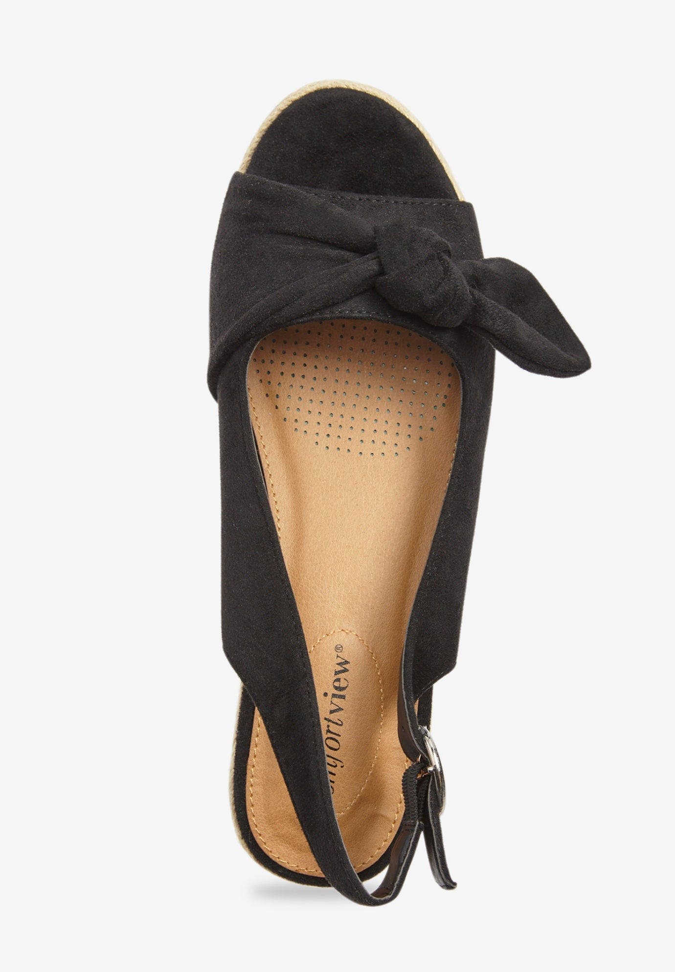 Comfortview The Zanea Espadrille, Alternate, color, Black