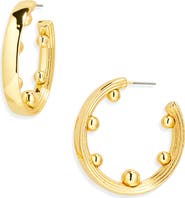 Kenneth Jay Lane Ball Hoop Earrings