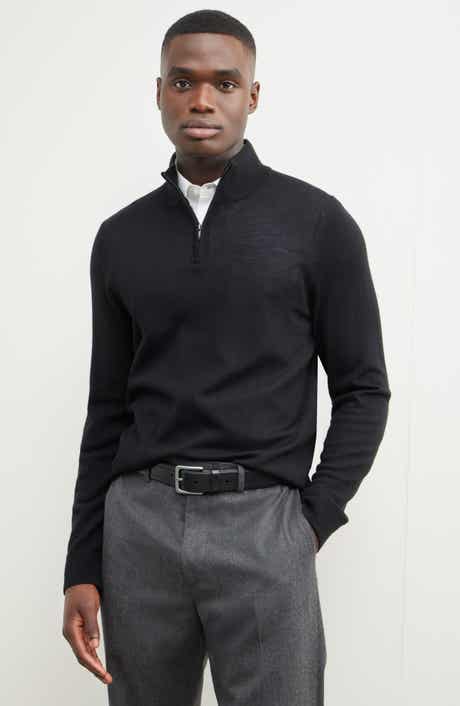 Nordstrom Washable Italian Merino Wool Quarter Zip Sweater