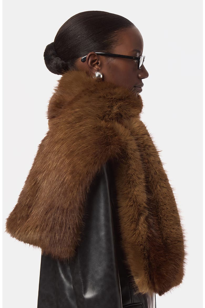Kai Faux Fur Scarf, Alternate, color, MINK