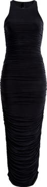 SKIMS Cupro Jersey Ruched Long Dress