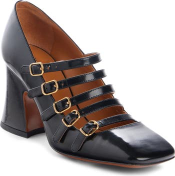 パンプス Chloe FW25 JANI MARYJANE (CHC25A11COL 001) Chloe Janis Patent Leather Mary Jane Pumps | Neiman Marcus