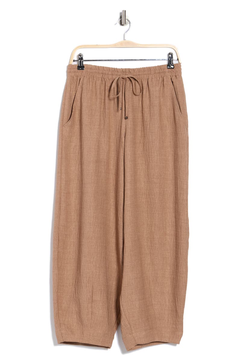 MAX STUDIO Drawstring Lantern Pants, Main, color, Heather Mushroom