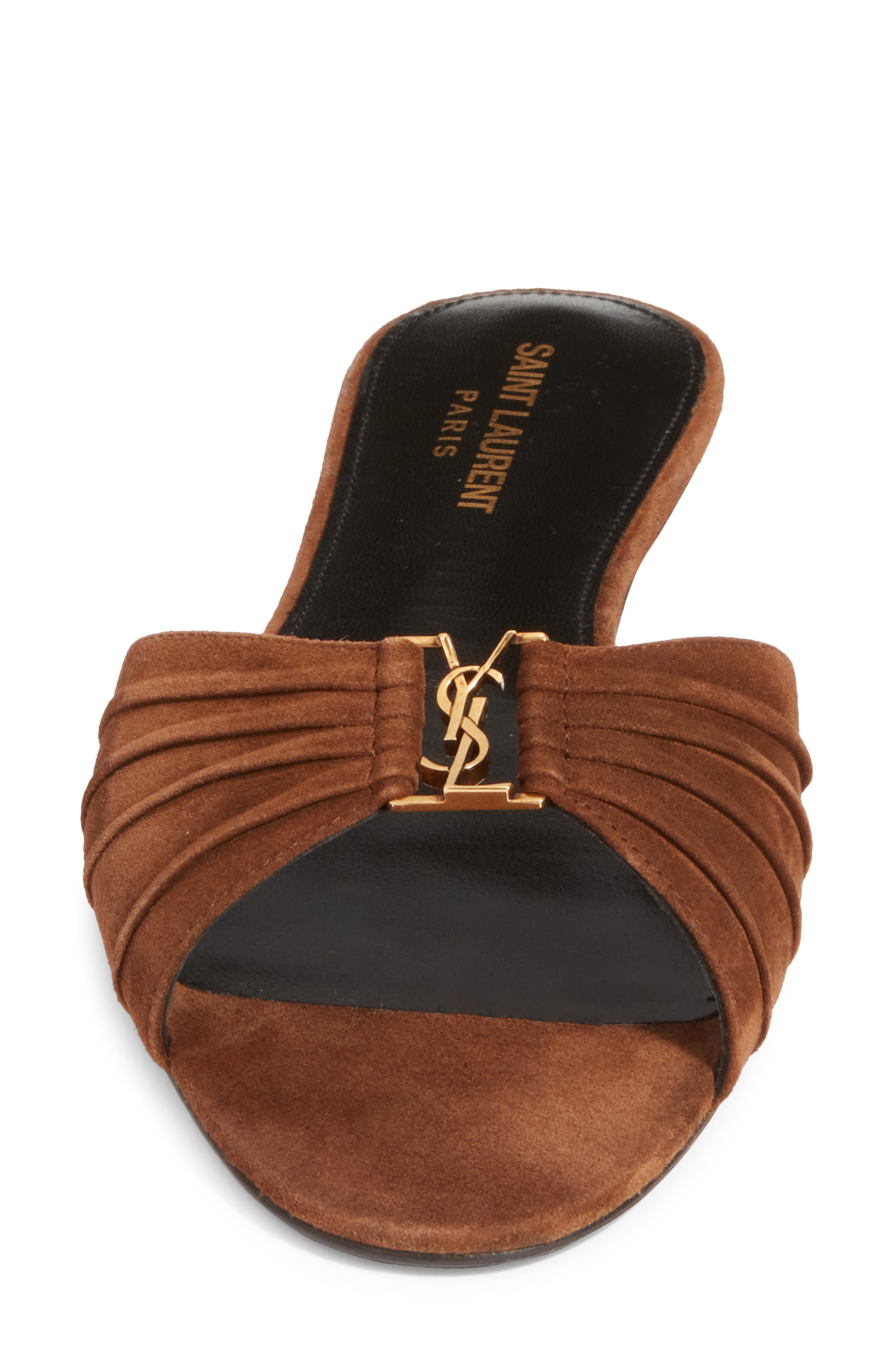 Babylone Slide Sandal, Alternate, color, DARK HAVANA
