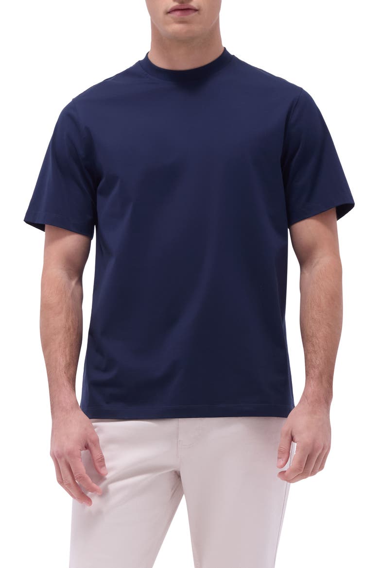 OoohCotton® Crewneck T-Shirt, Main, color, NAVY