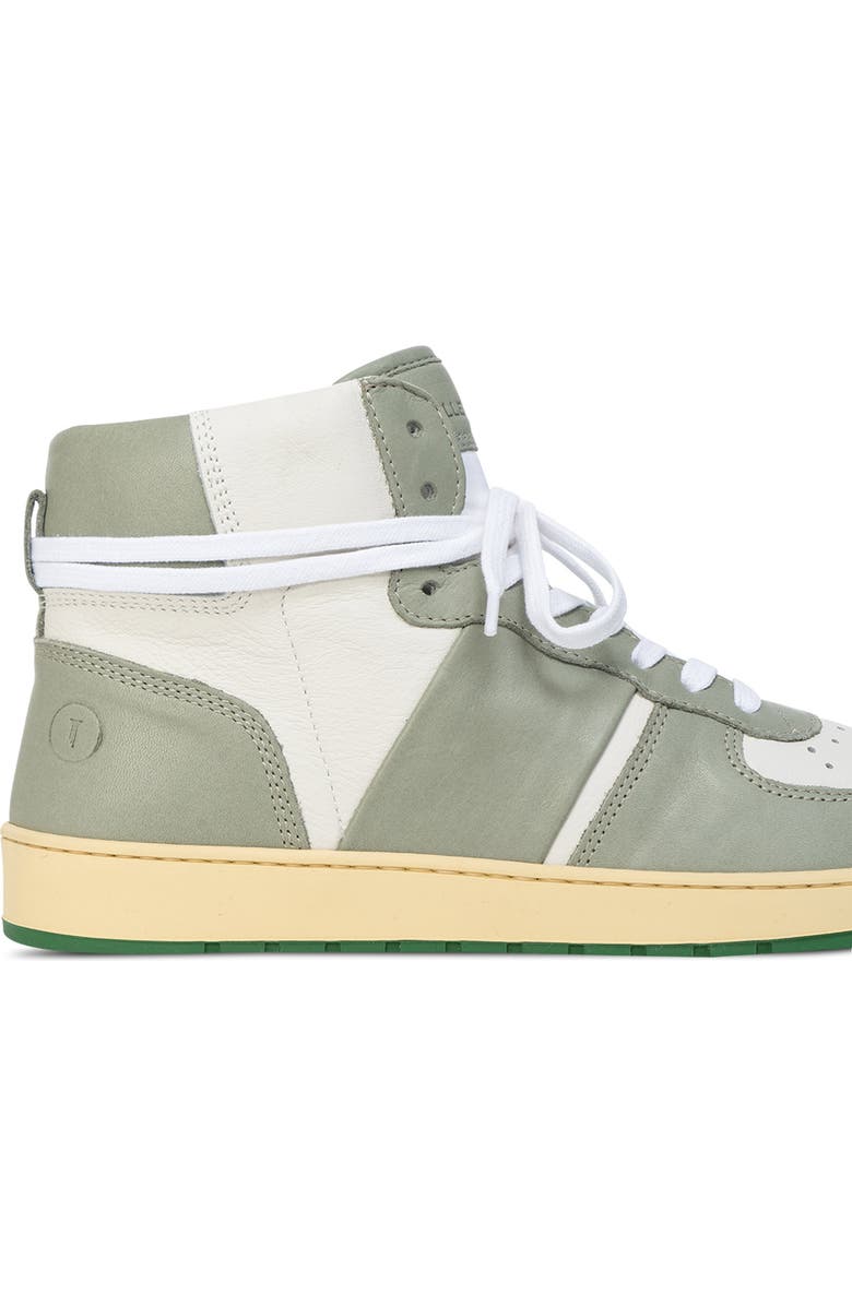 Collegium Pillar Destroyer High Top Sneaker, Alternate, color, White/ Sage
