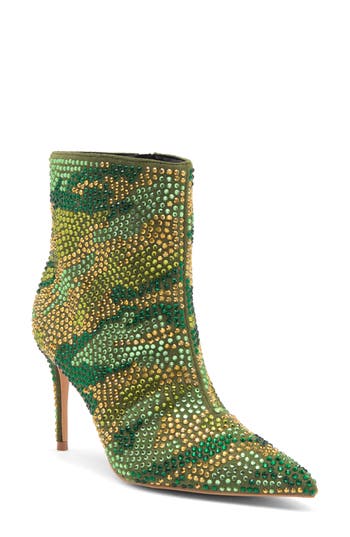 Kurt Geiger London Belgravia Crystal Embellished Bootie In Green