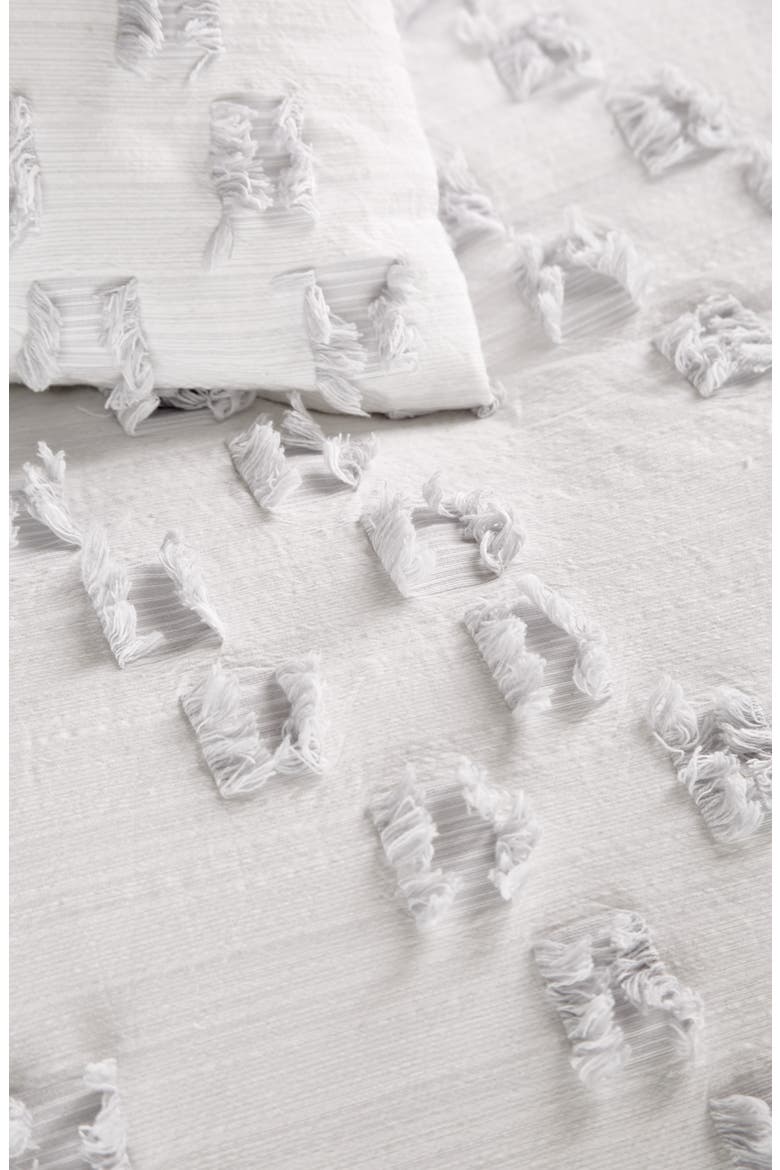 Space Dye Fringe Comforter & Sham Set, Alternate, color, GREY