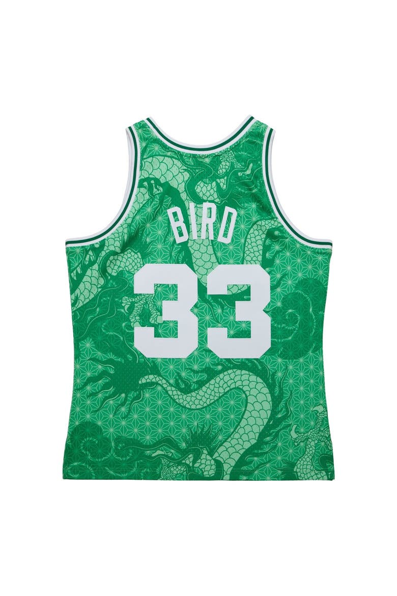Men's Mitchell & Ness Larry Bird Kelly Green Boston Celtics 1985/86 Hardwood Classics Asian Heritage 6.0 Swingman Throwback Player Jersey, Alternate, color, Kelly Green
