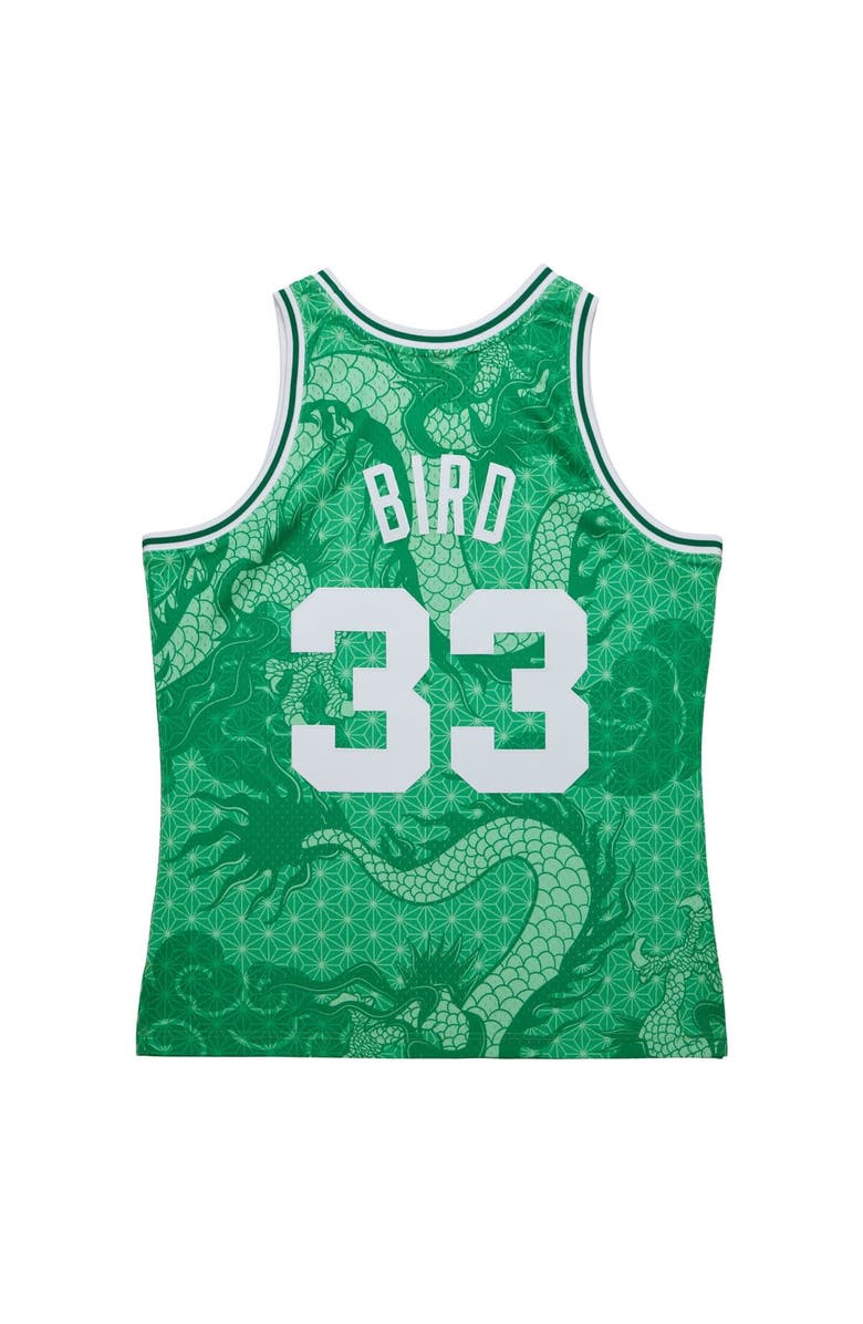 Mitchell & Ness Men's Mitchell & Ness Larry Bird Kelly Green Boston Celtics 1985/86 Hardwood Classics Asian Heritage 6.0 Swingman Throwback Player Jersey, Alternate, color, 
