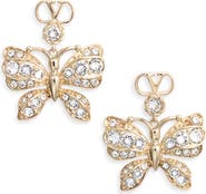 Valentino Garavani VLogo Butterfly Stud Earrings