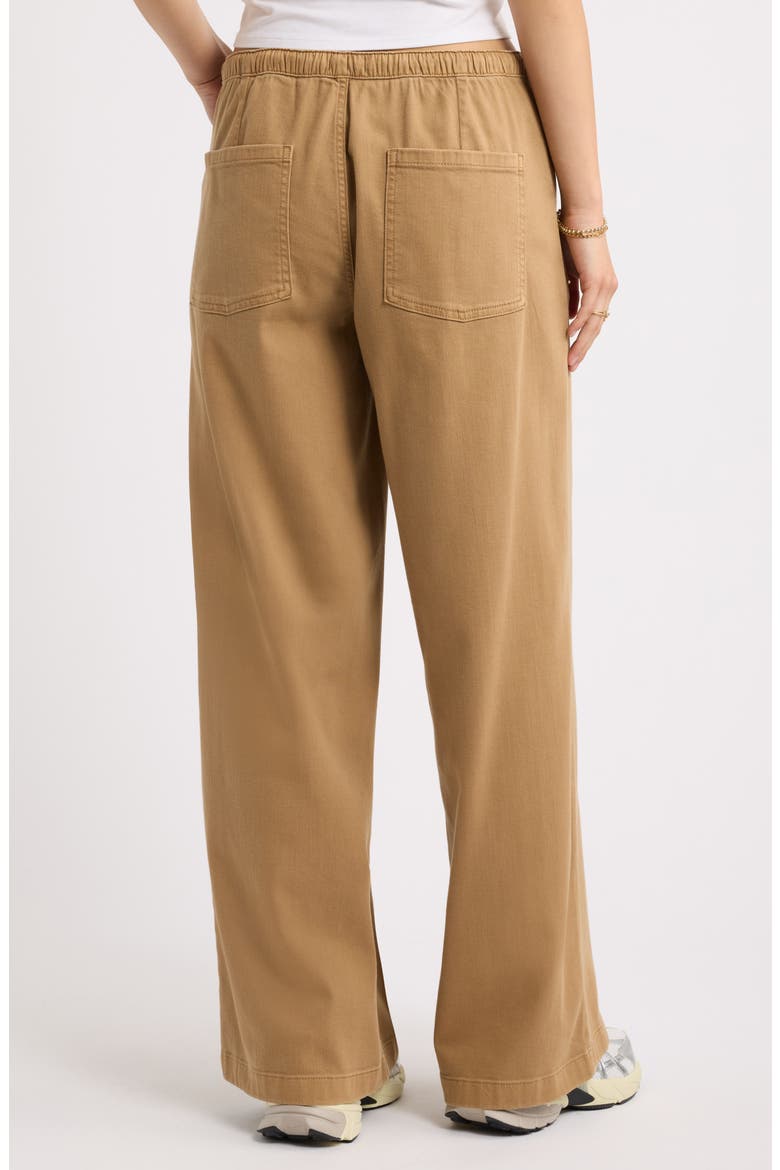 Stretch Twill Wide Leg Pants, Alternate, color, TAN TIGER