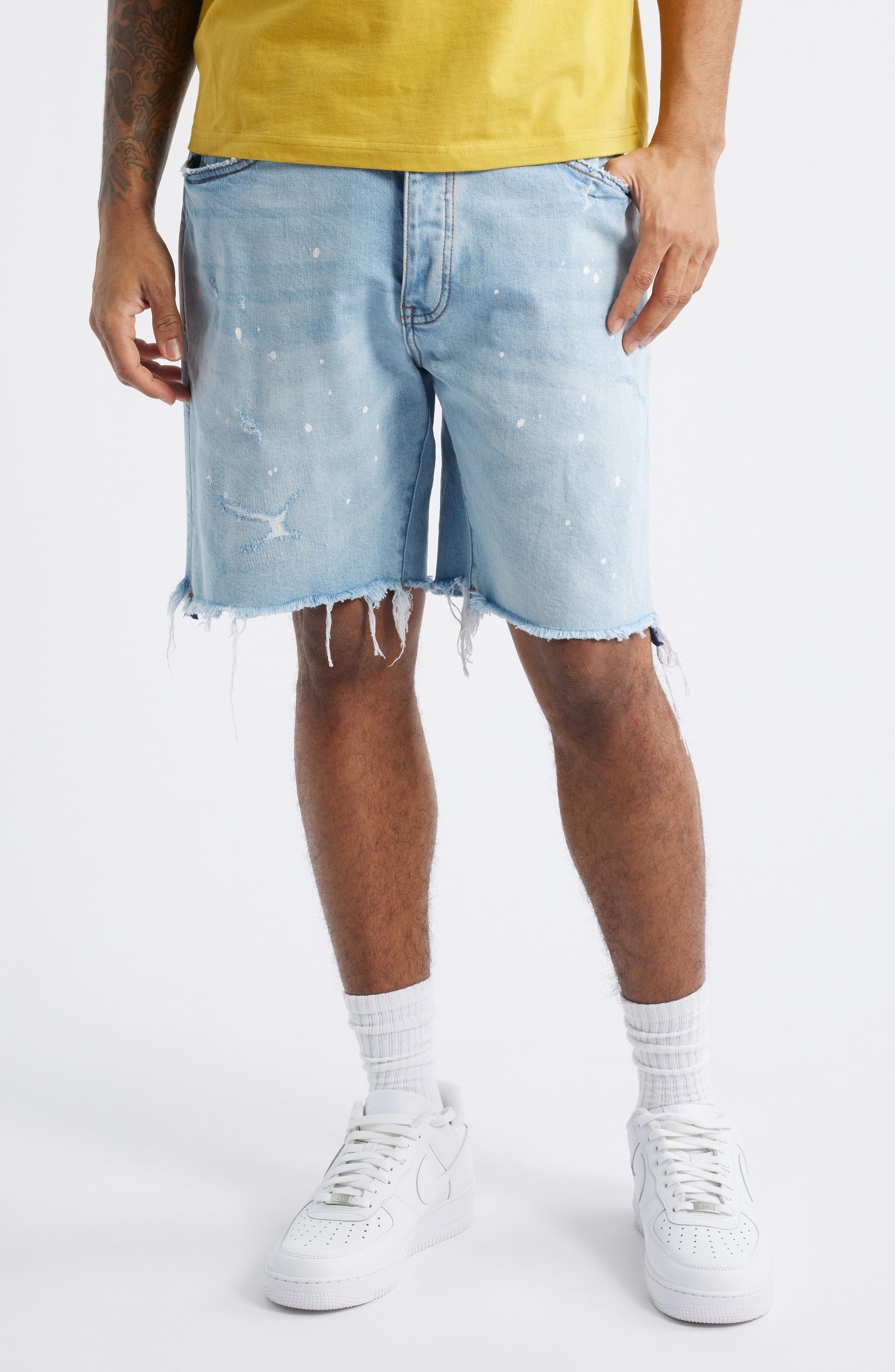 Billionaire Boys Club BB Cadet Distressed Denim Shorts