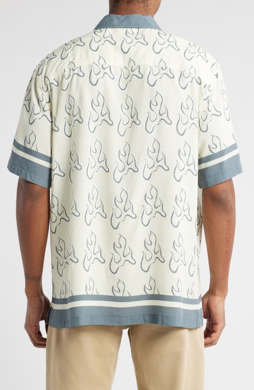 VANS VANS BLAZE PRINT BORDERED CAMP SHIRT 