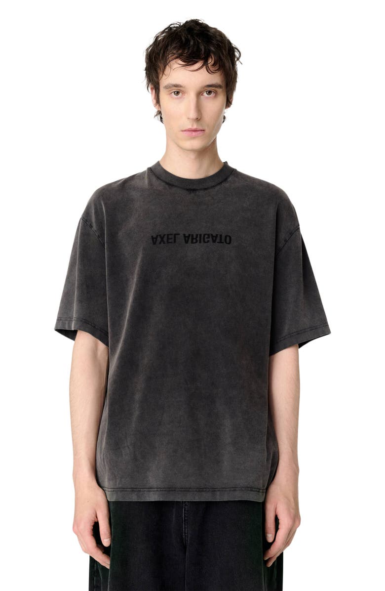 Axel Arigato Distort Washed T-Shirt, Alternate, color, Black