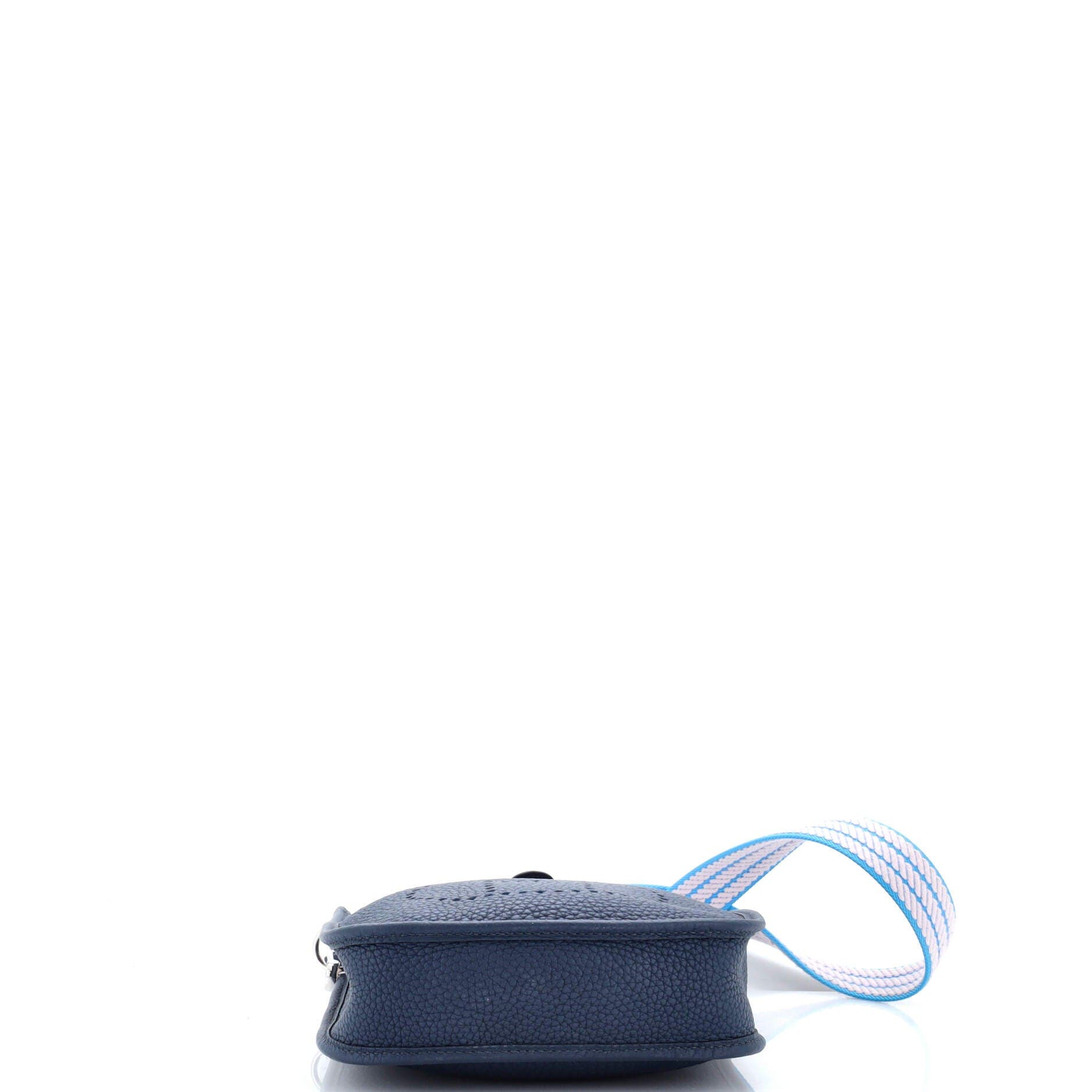 Pre-Owned Hermes Evelyne Bag Gen III Clemence TPM, Alternate, color, Bleu De Prusse