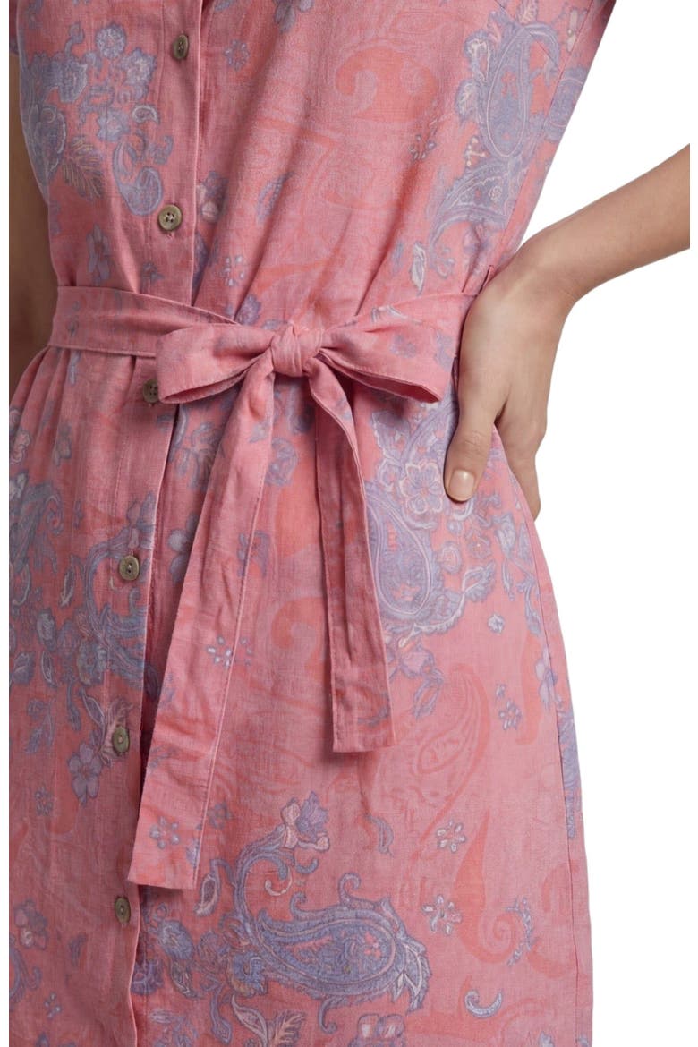 Paisley Explosion Womens Shirt Dress, Alternate, color, PAISLEY EXPLOSION CORAL