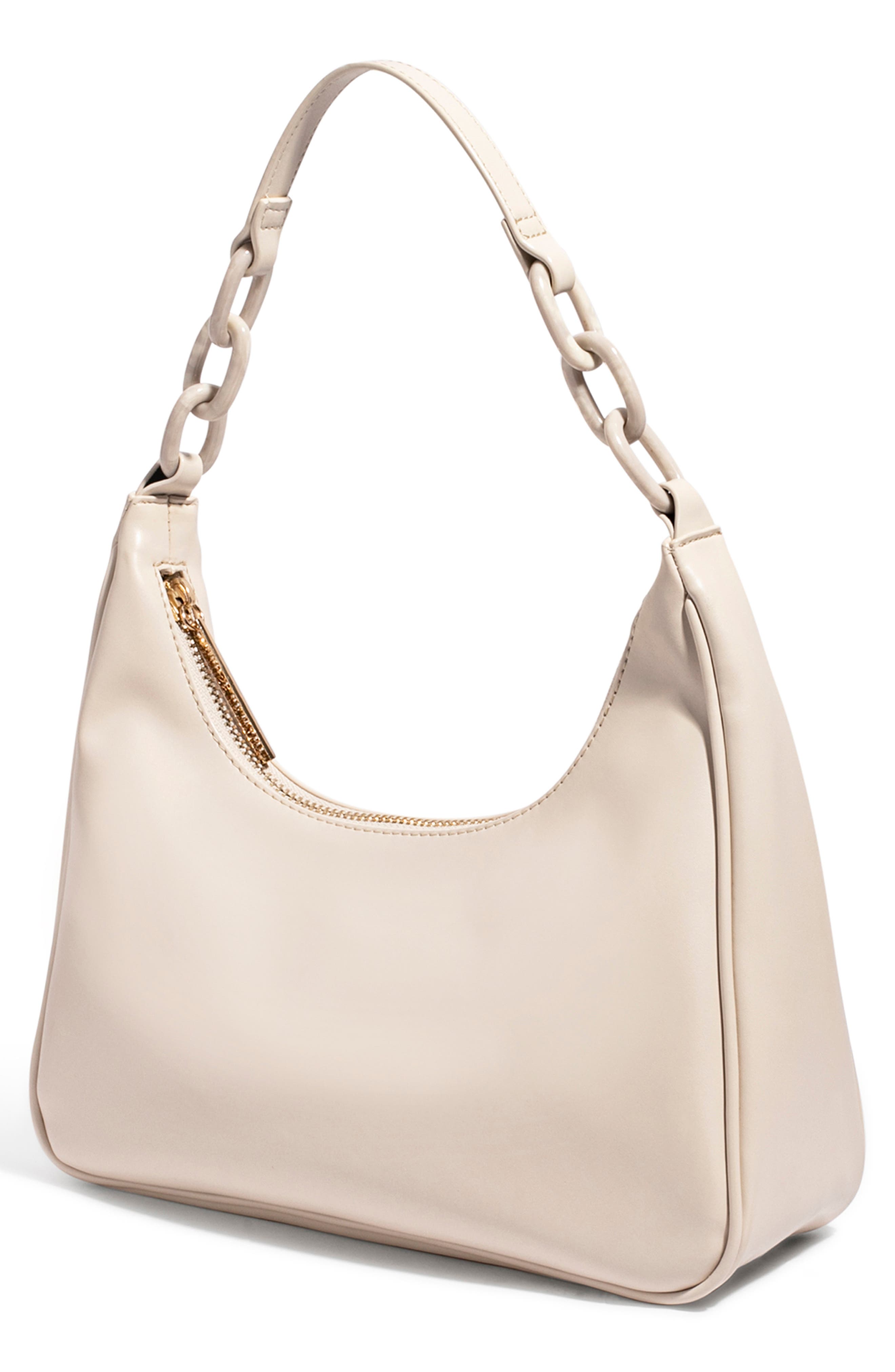 Newbie Vegan Leather Shoulder Bag, Alternate, color, ECRU