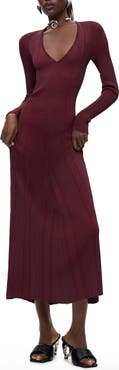 Desigual Long Sleeve Ribbed Knit Dress