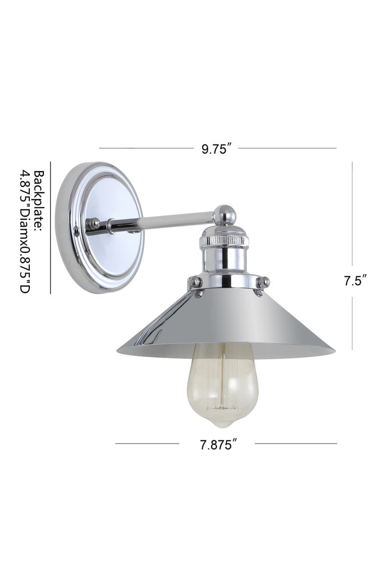 JONATHAN Y July Metal Shade Sconce, Alternate, color, Chrome