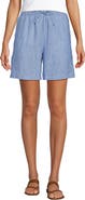 Lands' End Linen High Rise Pull On 7" Shorts