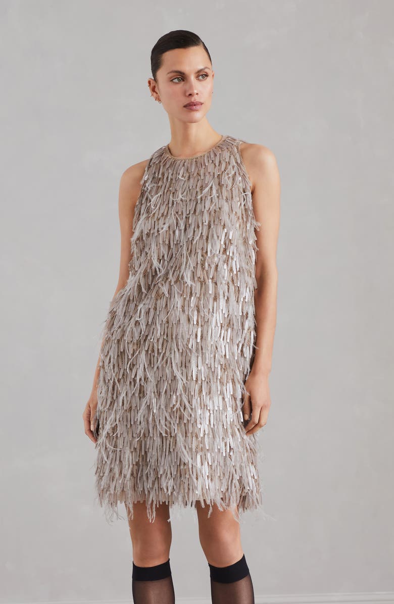 Brunello Cucinelli Dazzling Embroidery dress, Alternate, color,