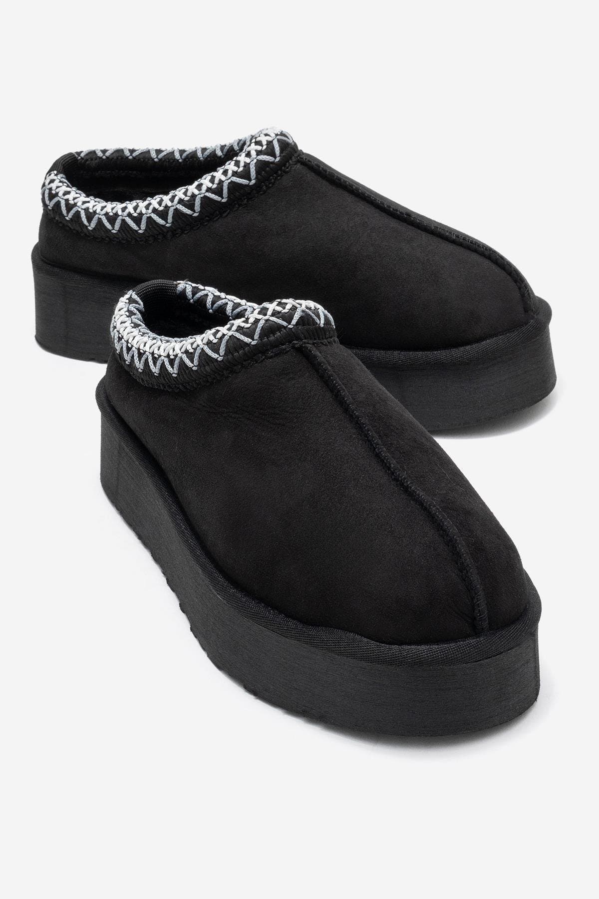 Forever & Always Shoes Avelia Leather Winter Slippers, Alternate, color, 