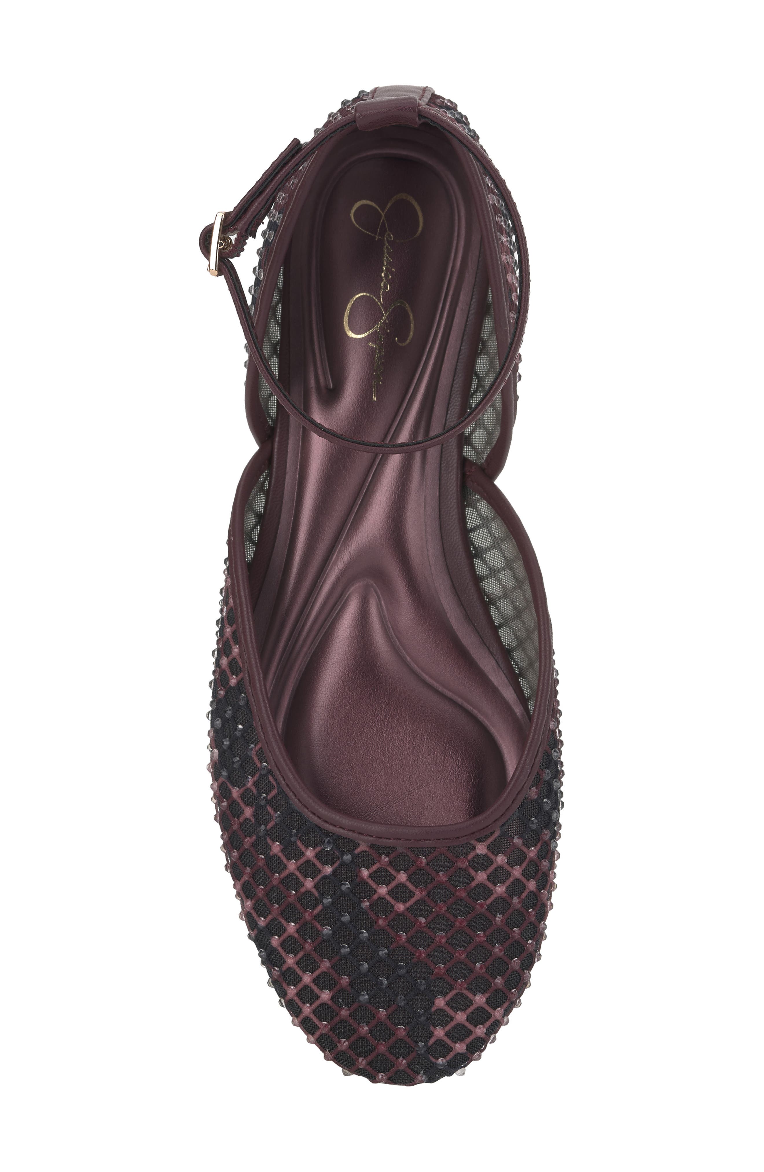 Laelli Ankle Strap Flat, Alternate, color, CHERRY MAHOGANY
