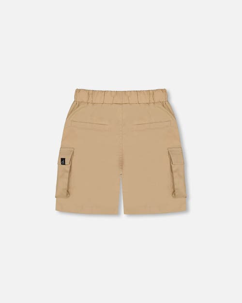 Deux Par Deux Little Boy's Parachute Cargo Pocket Shorts Light Beige In Light Beige