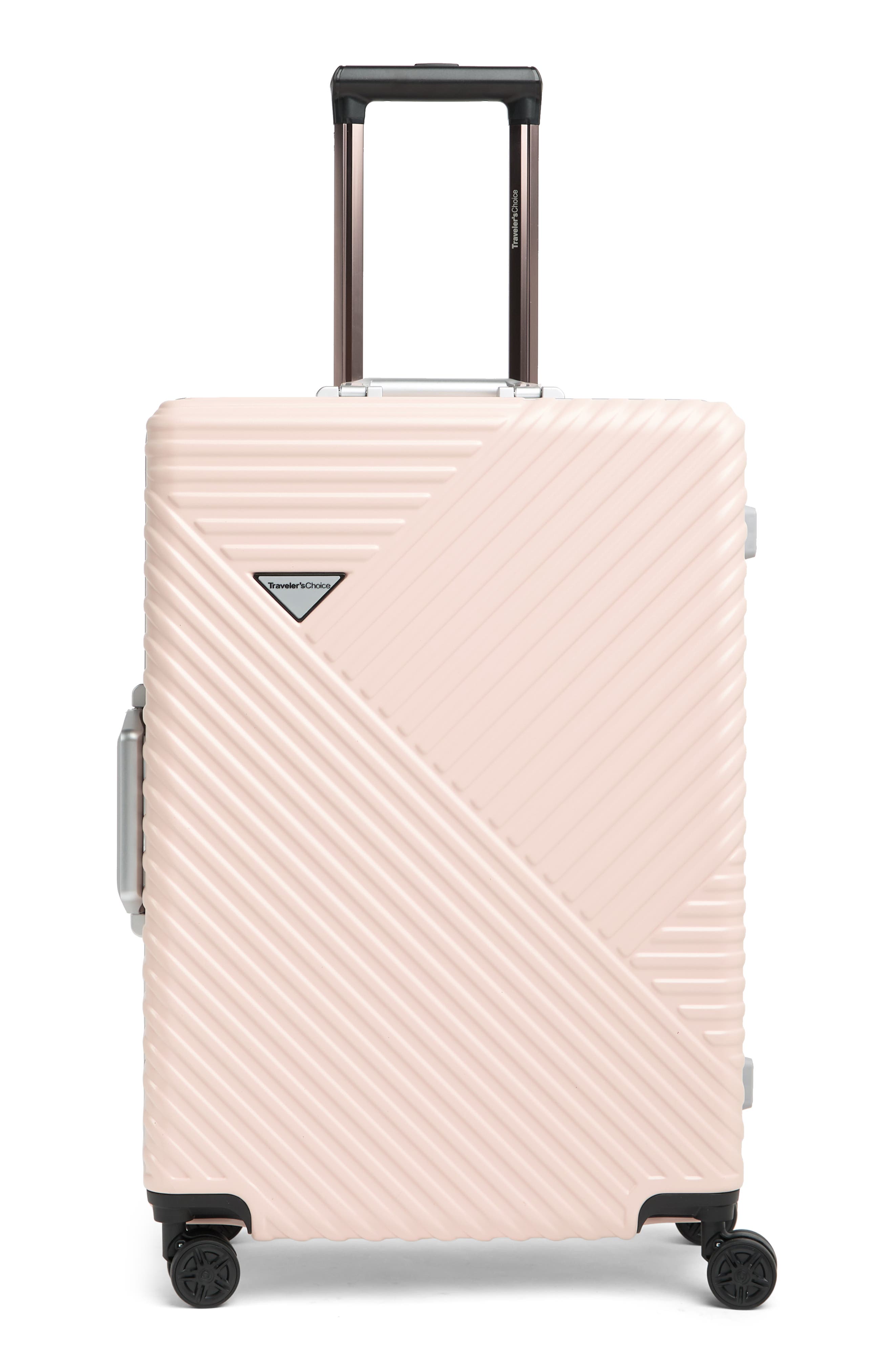 TRAVELERS CHOICE Zion 26" Aluminum Hardside Spinner Suitcase, Main, color, 