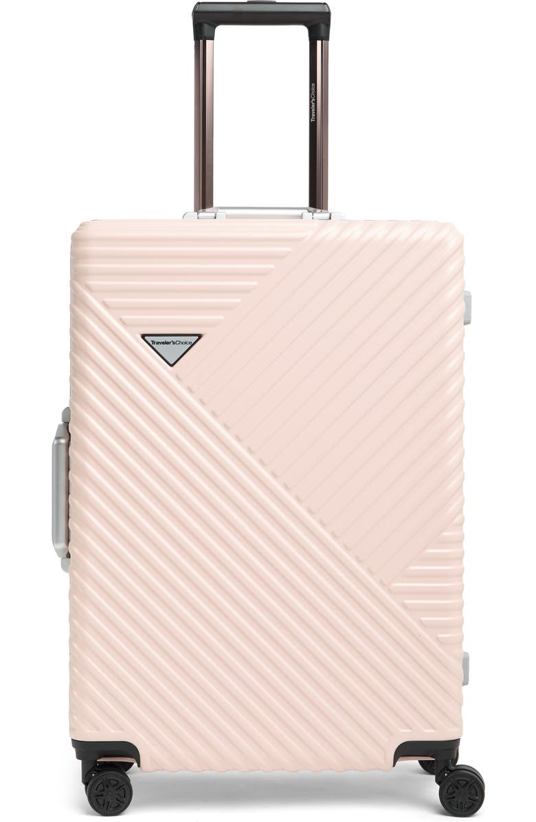 TRAVELERS CHOICE Zion 26" Aluminum Hardside Spinner Suitcase, Main, color,