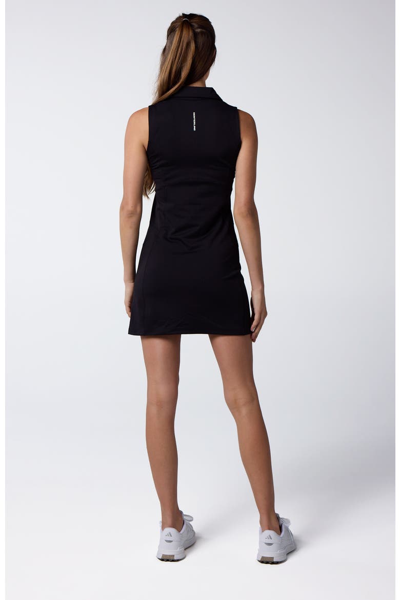 Women's Cross-Sport Sleeveless Polo Dress, Alternate, color, Black