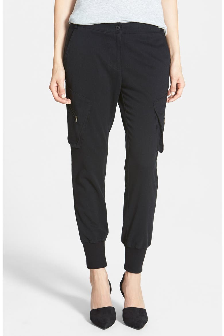 Slouchy Utility Cargo Pants, Main, color, BLACK