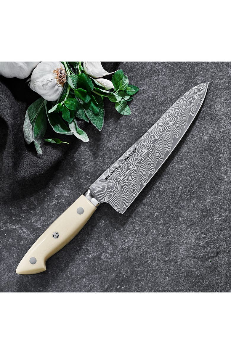 ZWILLING Bob Kramer Cumulus 7-Inch Santoku Knife, Alternate, color, White