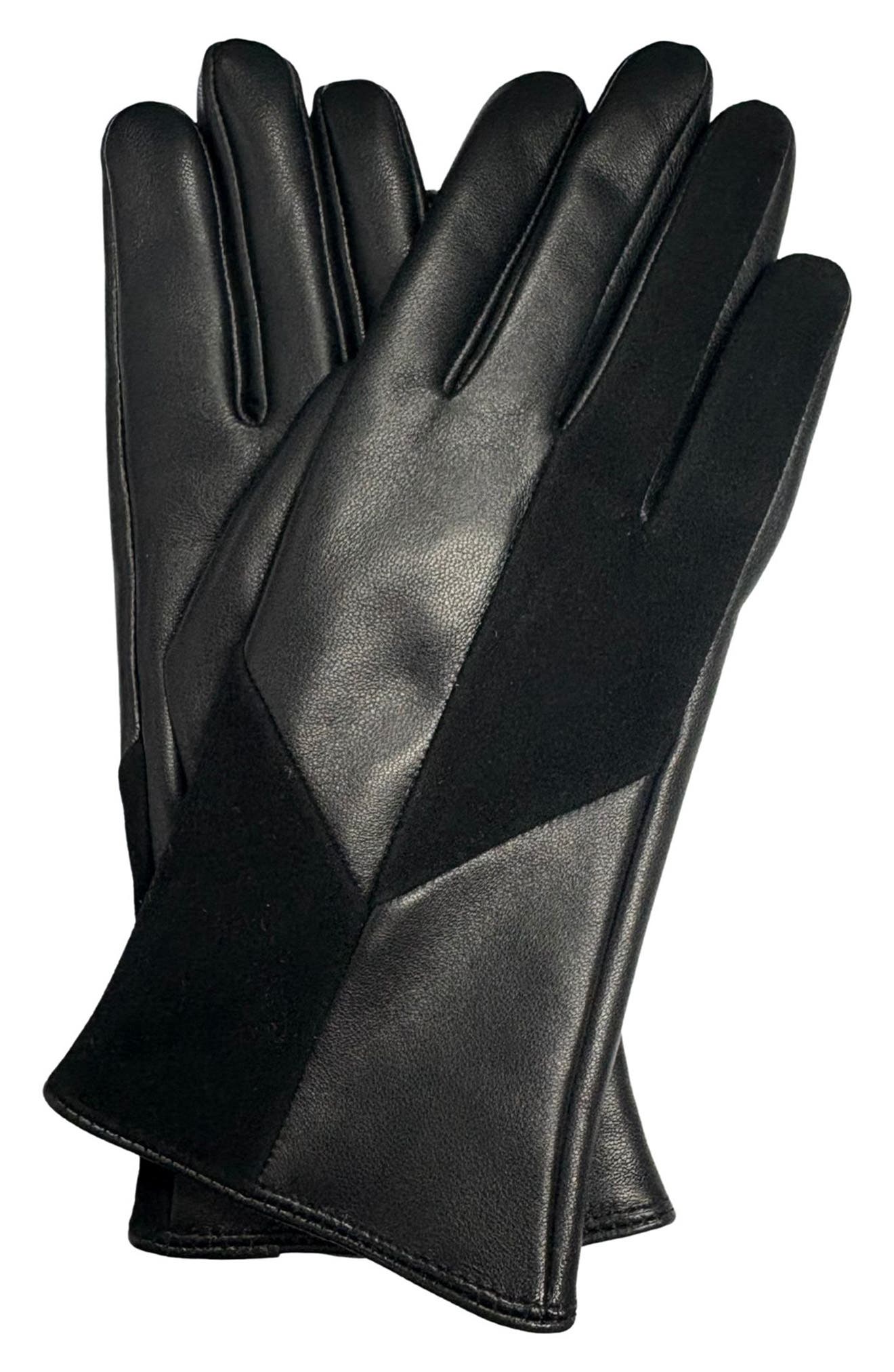 Tech Suede & Leather Gloves