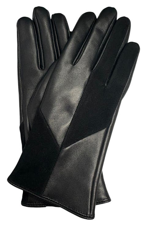 Tech Suede & Leather Gloves