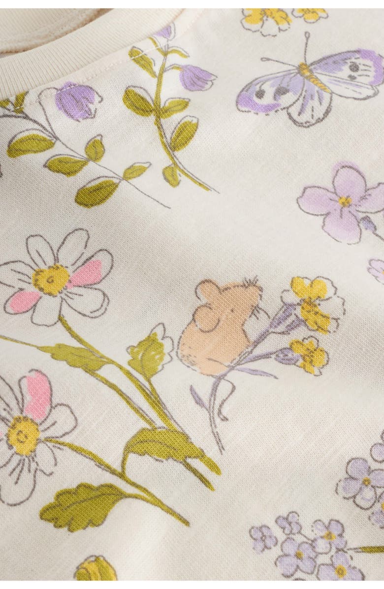 NEXT Kids' Ditsy Frill Floral Cotton T-Shirt, Alternate, color, Neutral