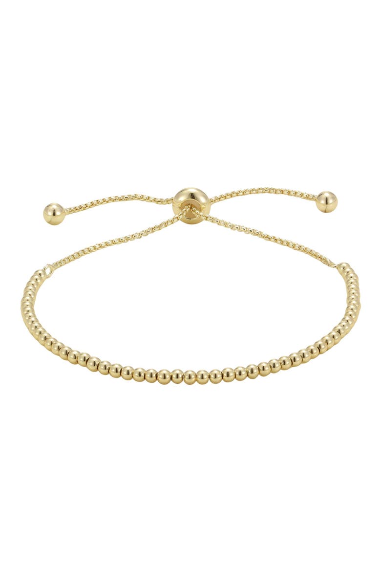 14k Gold Plated Beaded Slider Bracelet, Alternate, color, GOLD