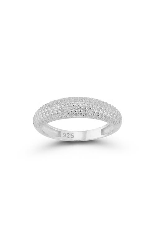 Glaze Jewelry Sterling Silver Dome Ring In Metallic